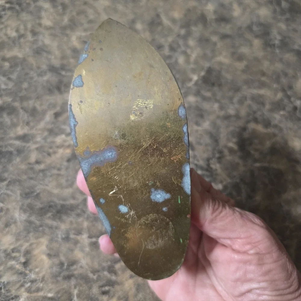 RARE ASIAN/INDIA BRASS ASHTRAY‎ SHOE SLIPPER 5